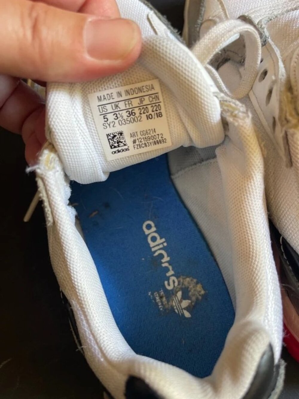 Adidas Originals Falcon White Grey Pink Chunky Sneakers CG6214 Women's Size 5 - Picture 10 of 16